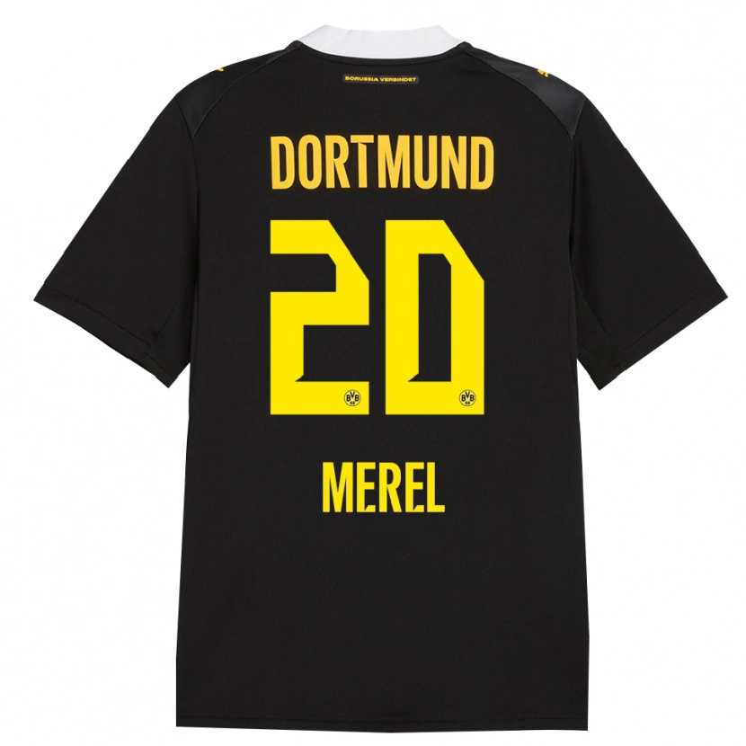 Danxen Mænd Freriks Merel #20 Sort Rød Gul Udebane Spillertrøjer 2026/27 Trøje T-Shirt