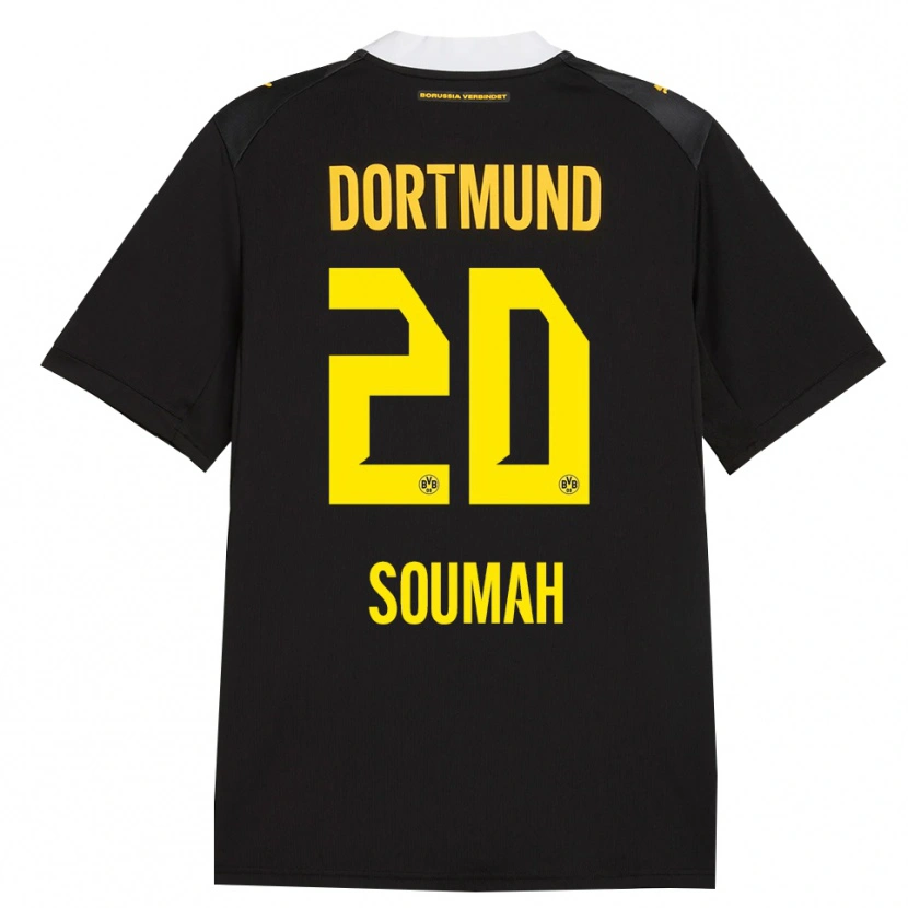 Danxen Mænd Moussa Soumah #20 Sort Rød Gul Udebane Spillertrøjer 2026/27 Trøje T-Shirt
