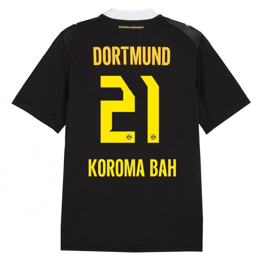 Danxen Mænd Septimus Koroma Bah #21 Sort Rød Gul Udebane Spillertrøjer 2026/27 Trøje T-Shirt