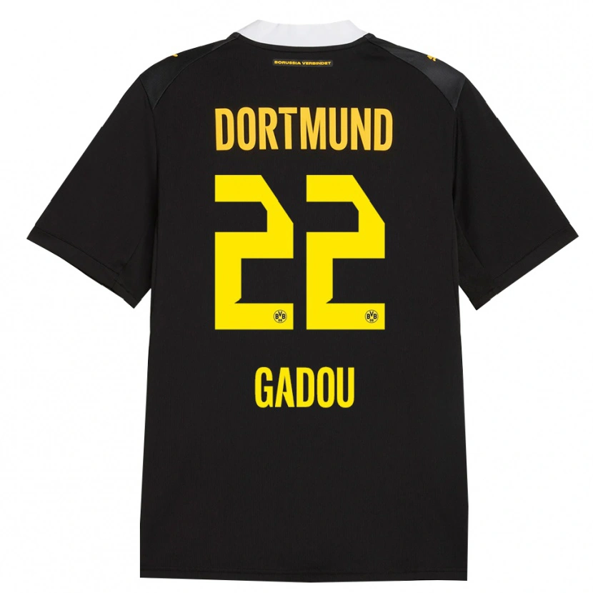 Danxen Mænd Joane Gadou #22 Sort Rød Gul Udebane Spillertrøjer 2026/27 Trøje T-Shirt