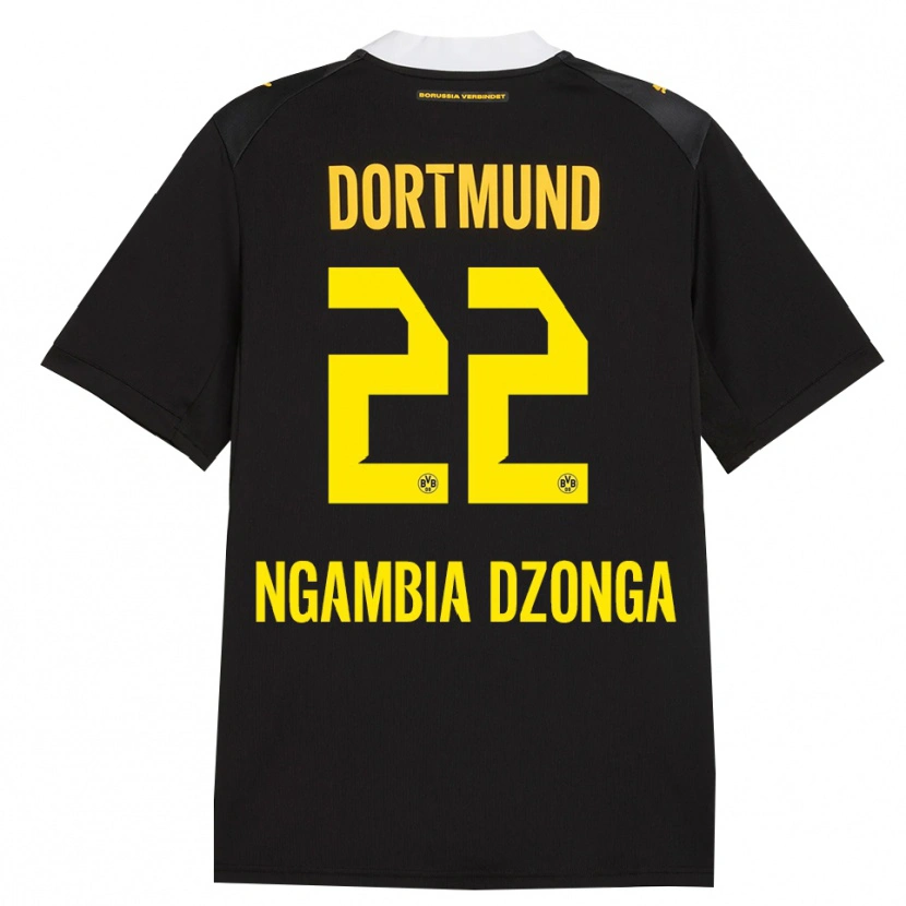Danxen Mænd Diego Ngambia #22 Sort Rød Gul Udebane Spillertrøjer 2026/27 Trøje T-Shirt