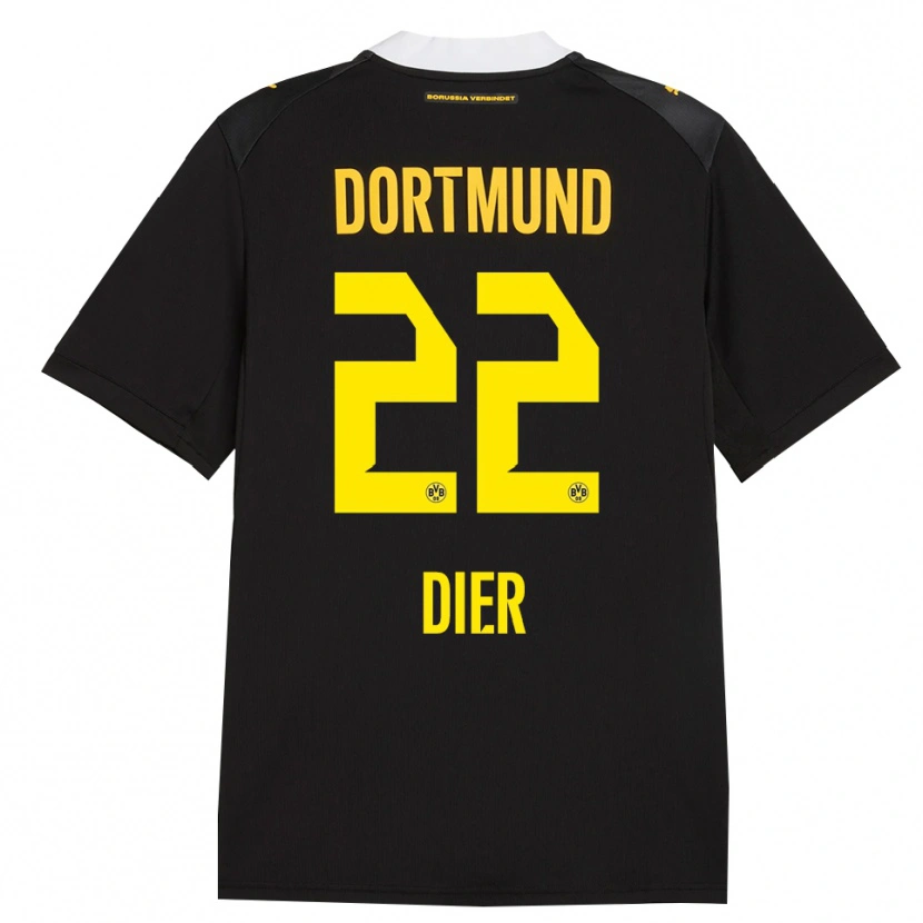 Danxen Mænd Henrik Dier #22 Sort Rød Gul Udebane Spillertrøjer 2026/27 Trøje T-Shirt