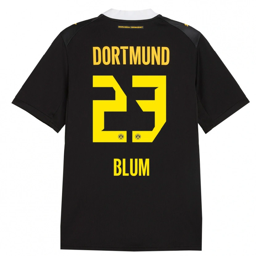 Danxen Mænd Caroline Blum #23 Sort Rød Gul Udebane Spillertrøjer 2026/27 Trøje T-Shirt