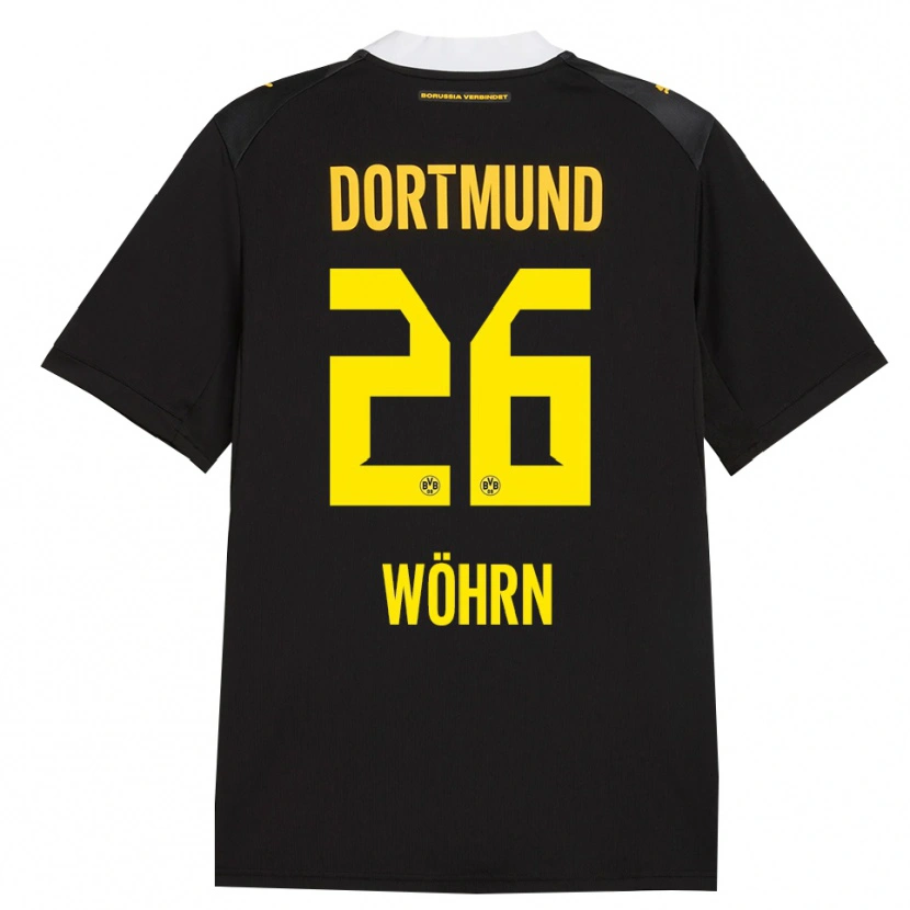 Danxen Mænd Yasu Wöhrn #26 Sort Rød Gul Udebane Spillertrøjer 2026/27 Trøje T-Shirt