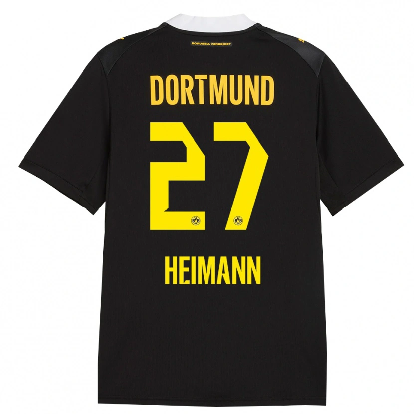 Danxen Mænd Wesley Heimann #27 Sort Rød Gul Udebane Spillertrøjer 2026/27 Trøje T-Shirt