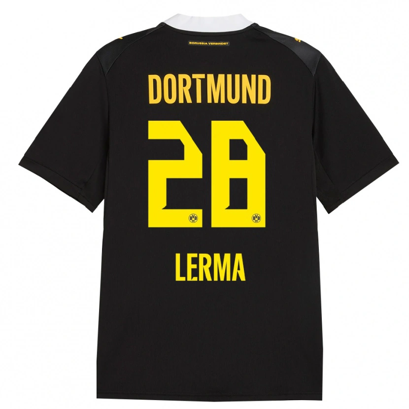 Danxen Mænd Justin Lerma #28 Sort Rød Gul Udebane Spillertrøjer 2026/27 Trøje T-Shirt