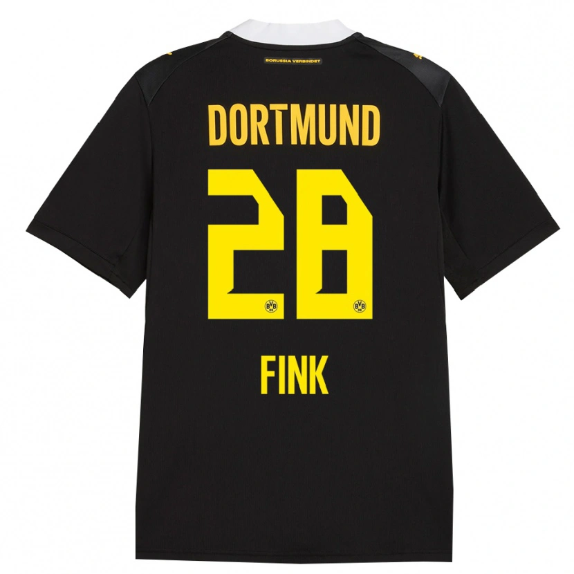 Danxen Mænd Bradley Fink #28 Sort Rød Gul Udebane Spillertrøjer 2026/27 Trøje T-Shirt