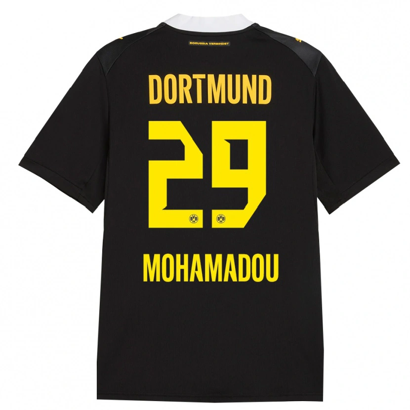 Danxen Mænd Hamzath Mohamadou #29 Sort Rød Gul Udebane Spillertrøjer 2026/27 Trøje T-Shirt