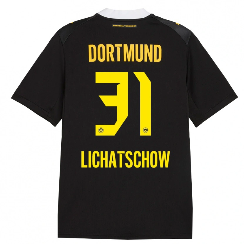 Danxen Mænd Deniese Lichatschow #31 Sort Rød Gul Udebane Spillertrøjer 2026/27 Trøje T-Shirt