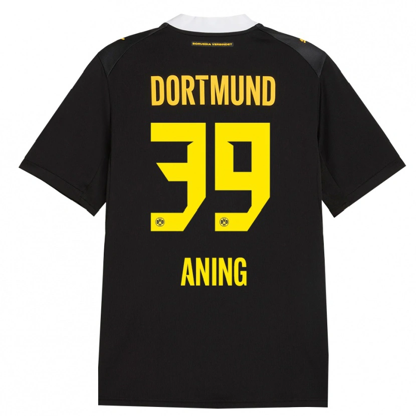 Danxen Mænd Prince Aning #39 Sort Rød Gul Udebane Spillertrøjer 2026/27 Trøje T-Shirt
