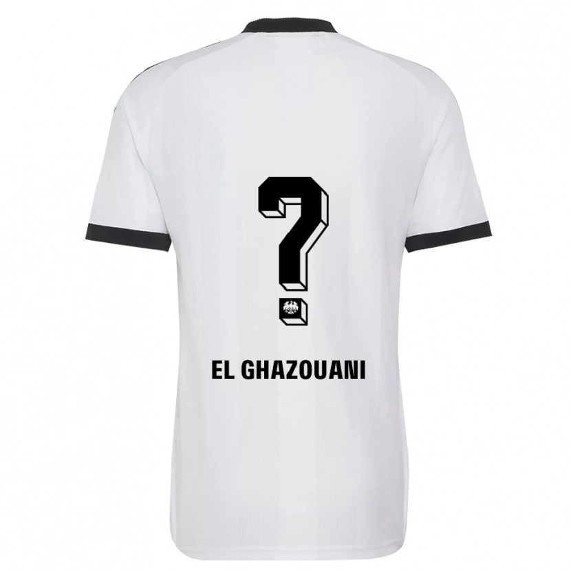 Danxen Mænd Mohamed El Ghazouani #0 Sort Hvid Udebane Spillertrøjer 2026/27 Trøje T-Shirt