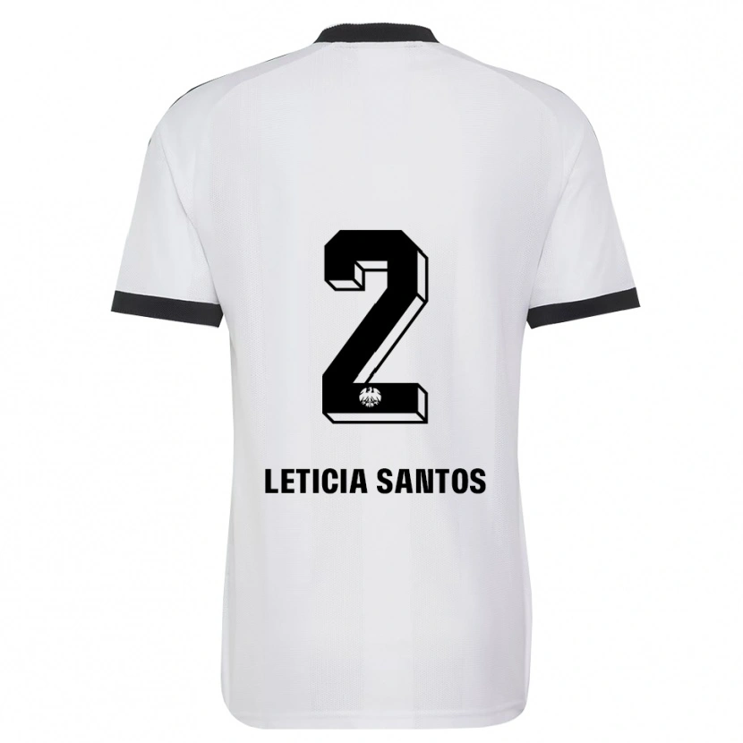 Danxen Mænd Letícia Santos De Oliveira #2 Sort Hvid Udebane Spillertrøjer 2026/27 Trøje T-Shirt