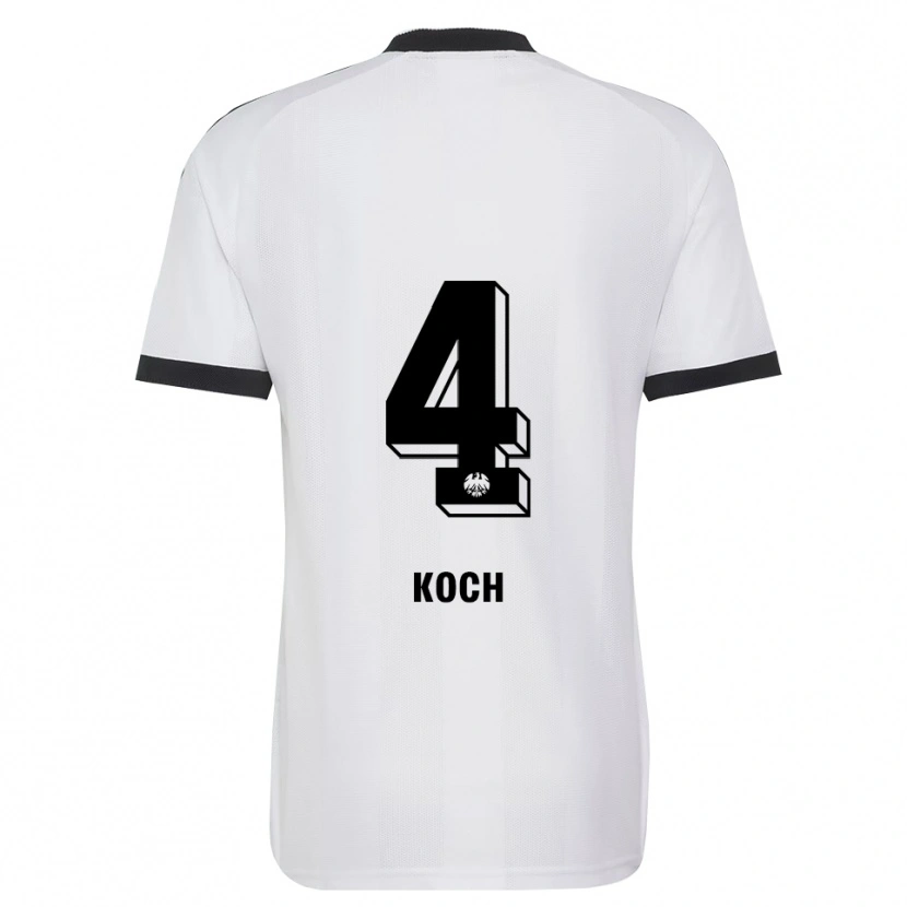 Danxen Mænd Robin Koch #4 Sort Hvid Udebane Spillertrøjer 2026/27 Trøje T-Shirt
