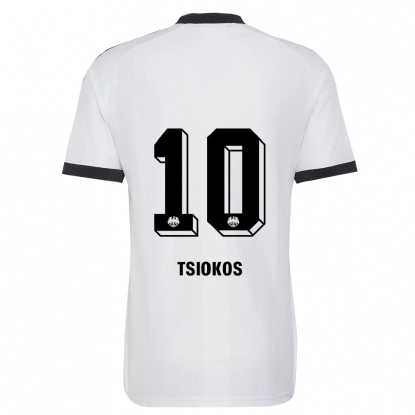 Danxen Mænd Leonidas Ilias Tsiokos #10 Sort Hvid Udebane Spillertrøjer 2026/27 Trøje T-Shirt