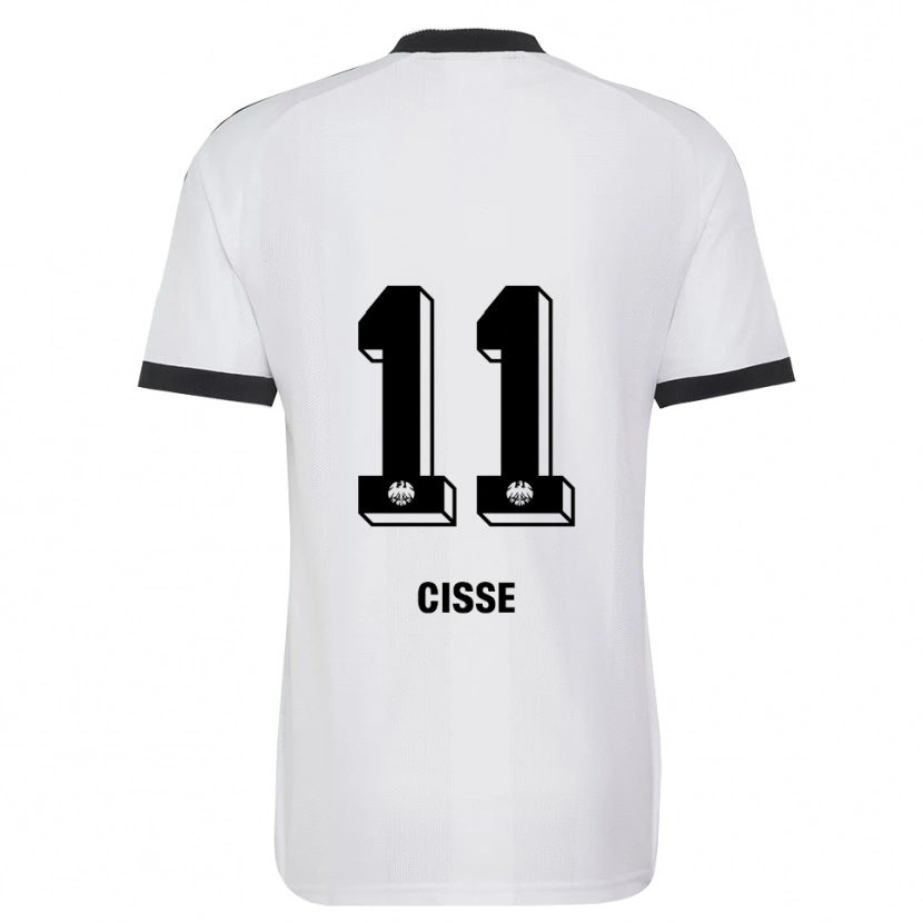 Danxen Mænd Cherif Cisse #11 Sort Hvid Udebane Spillertrøjer 2026/27 Trøje T-Shirt