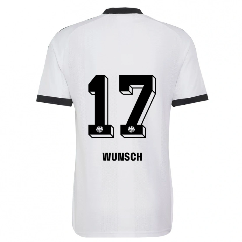 Danxen Mænd Paul Wünsch #17 Sort Hvid Udebane Spillertrøjer 2026/27 Trøje T-Shirt