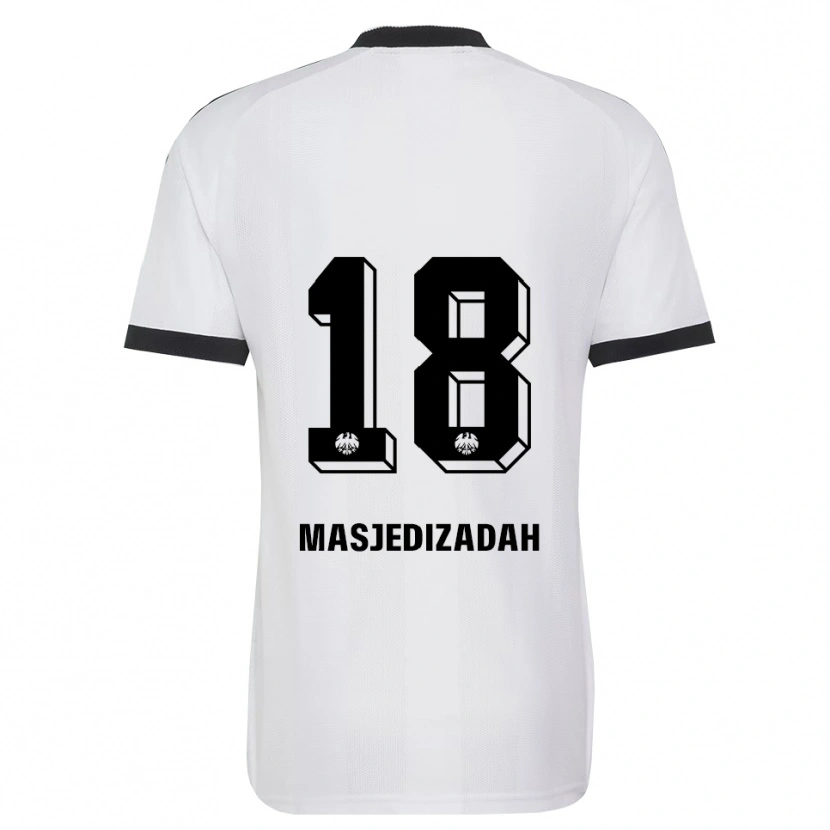 Danxen Mænd Abolfazl Masjedizadah #18 Sort Hvid Udebane Spillertrøjer 2026/27 Trøje T-Shirt
