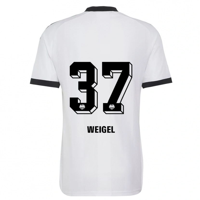 Danxen Mænd Tobias Weigel #37 Sort Hvid Udebane Spillertrøjer 2026/27 Trøje T-Shirt