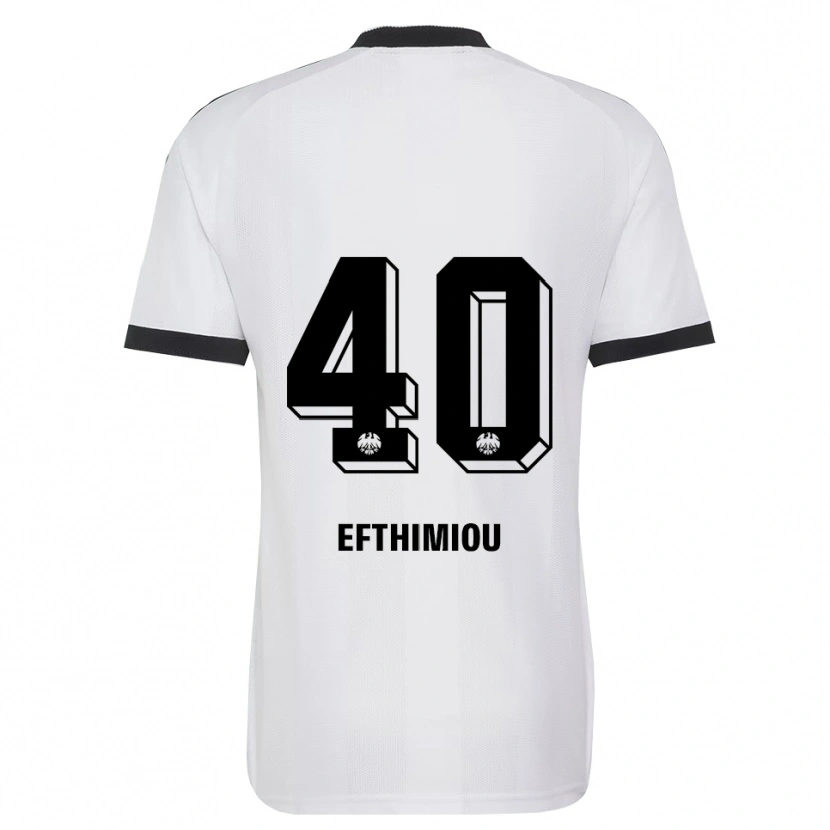 Danxen Mænd Sissis Efthimiou #40 Sort Hvid Udebane Spillertrøjer 2026/27 Trøje T-Shirt