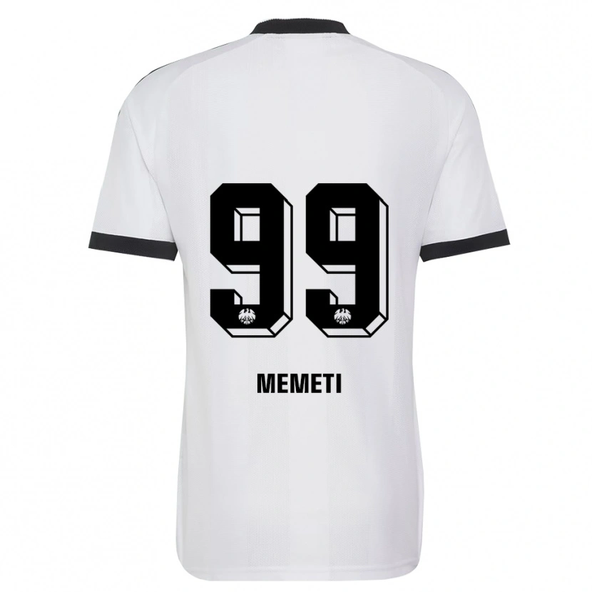 Danxen Mænd Ereleta Memeti #99 Sort Hvid Udebane Spillertrøjer 2026/27 Trøje T-Shirt