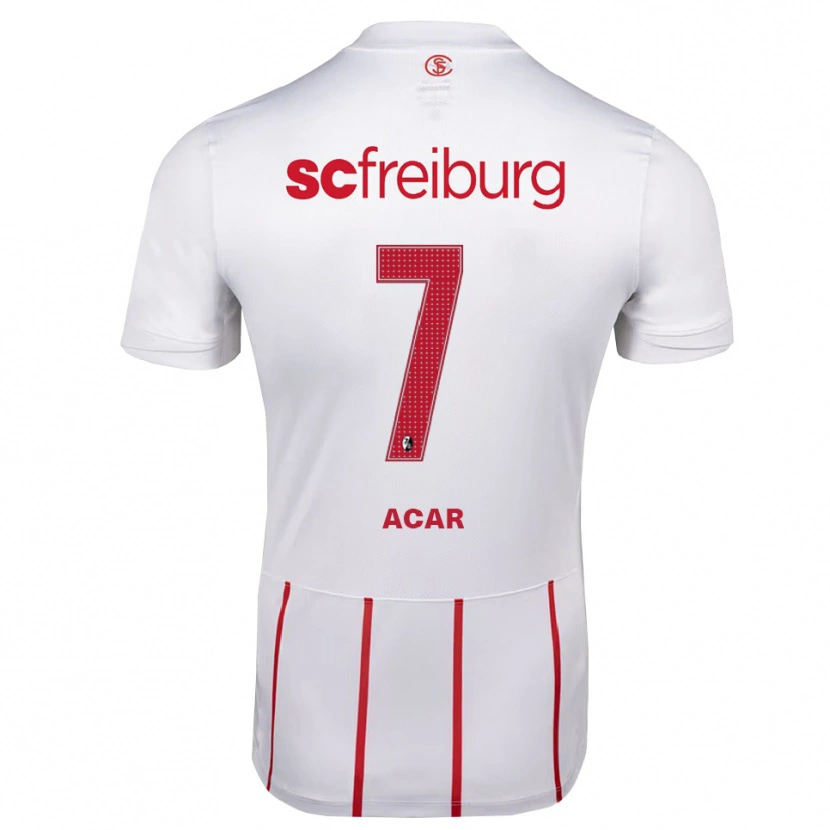 Danxen Mænd Hasan Acar #7 Hvid Rød Gul Udebane Spillertrøjer 2026/27 Trøje T-Shirt