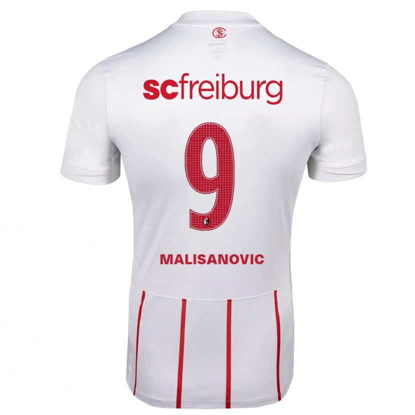 Danxen Mænd Darko Malisanovic #9 Hvid Rød Gul Udebane Spillertrøjer 2026/27 Trøje T-Shirt