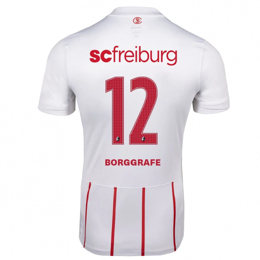 Danxen Mænd Rafaela Borggräfe #12 Hvid Rød Gul Udebane Spillertrøjer 2026/27 Trøje T-Shirt