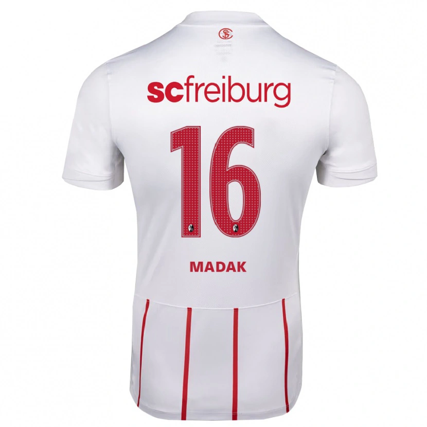 Danxen Mænd Mahir Madak #16 Hvid Rød Gul Udebane Spillertrøjer 2026/27 Trøje T-Shirt