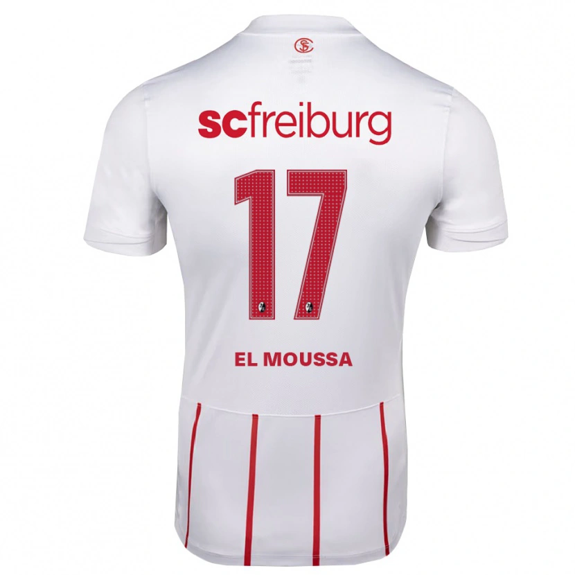 Danxen Mænd Barack El Moussa #17 Hvid Rød Gul Udebane Spillertrøjer 2026/27 Trøje T-Shirt