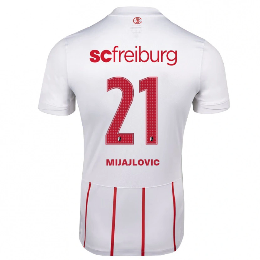 Danxen Mænd Mladen Mijajlovic #21 Hvid Rød Gul Udebane Spillertrøjer 2026/27 Trøje T-Shirt
