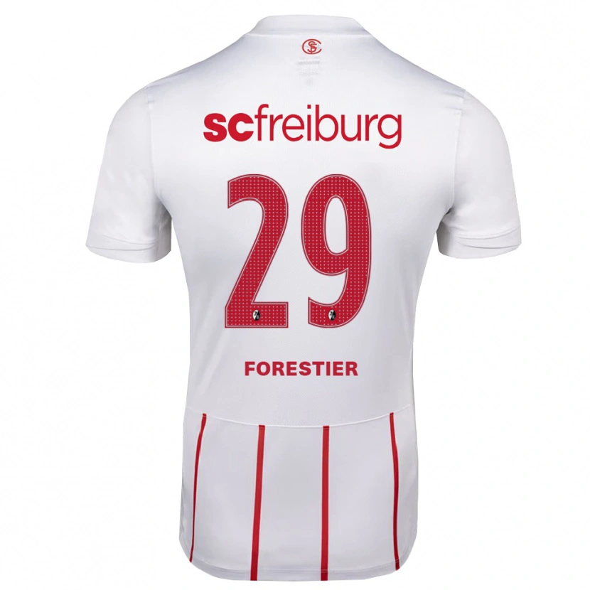 Danxen Mænd Luis Forestier #29 Hvid Rød Gul Udebane Spillertrøjer 2026/27 Trøje T-Shirt