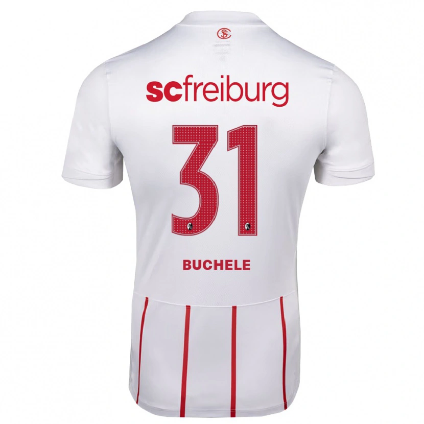 Danxen Mænd Mia Büchele #31 Hvid Rød Gul Udebane Spillertrøjer 2026/27 Trøje T-Shirt