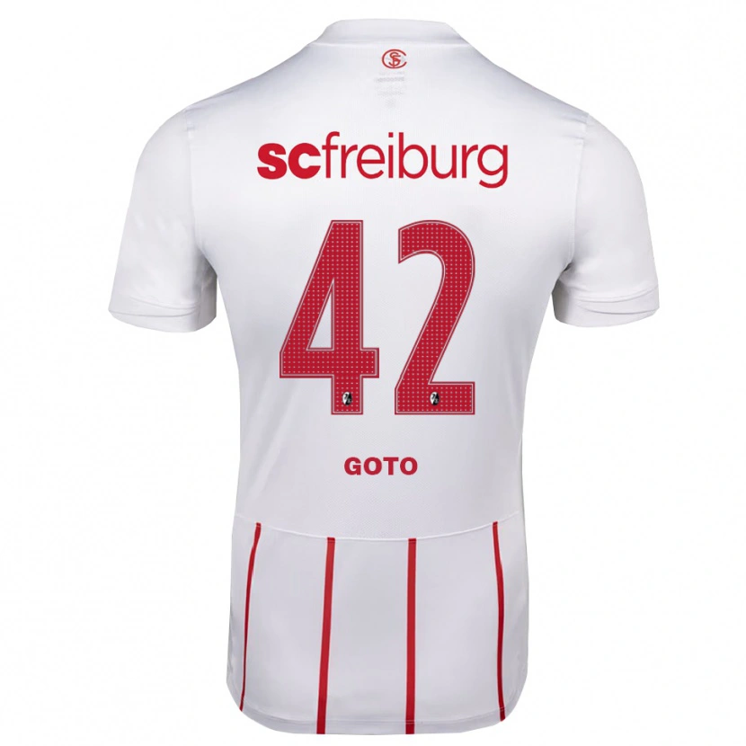 Danxen Mænd Keisuke Goto #42 Hvid Rød Gul Udebane Spillertrøjer 2026/27 Trøje T-Shirt