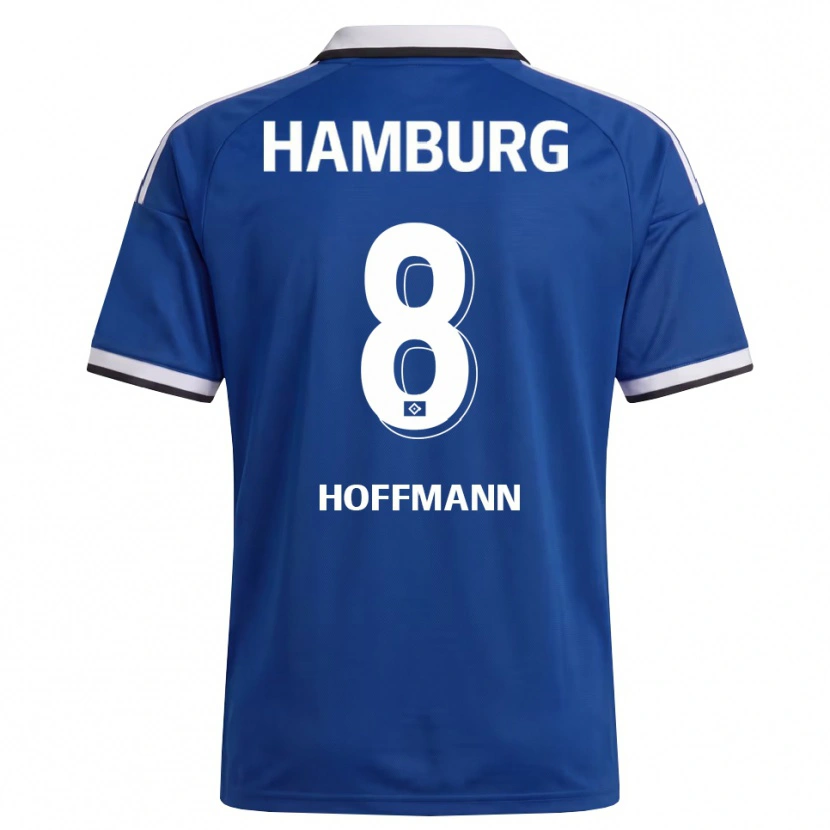 Danxen Mænd Nick Hoffmann #8 Hvid Blå Udebane Spillertrøjer 2026/27 Trøje T-Shirt