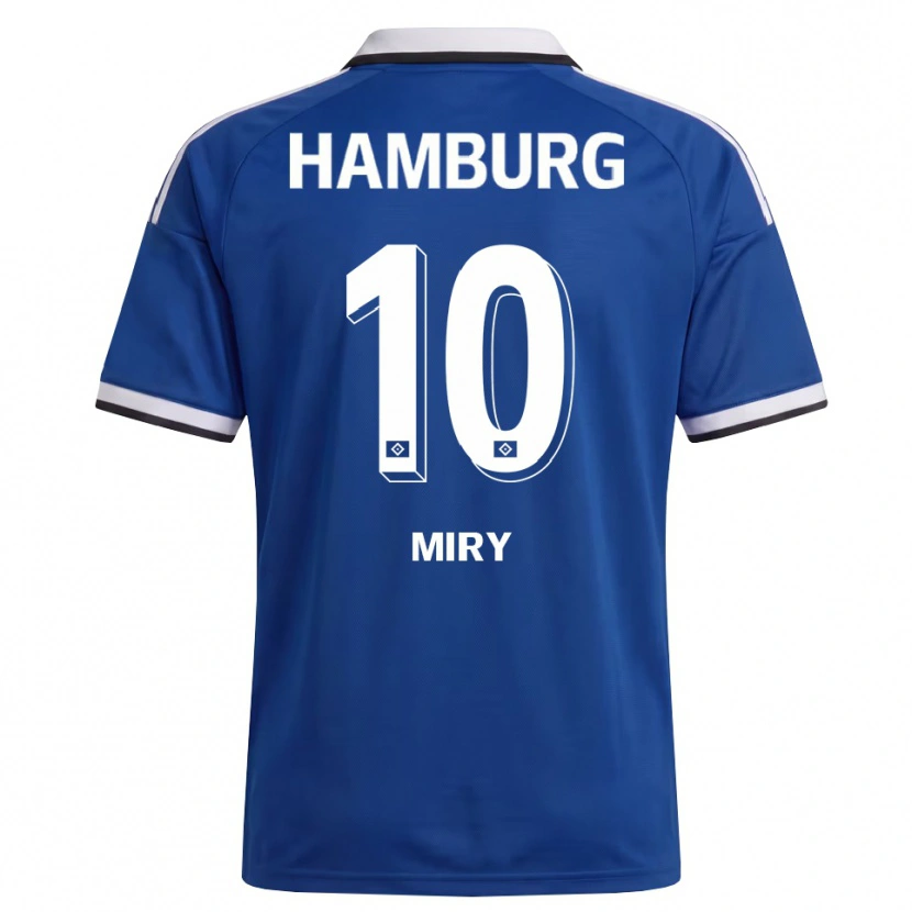 Danxen Mænd Hamza Miry #10 Hvid Blå Udebane Spillertrøjer 2026/27 Trøje T-Shirt