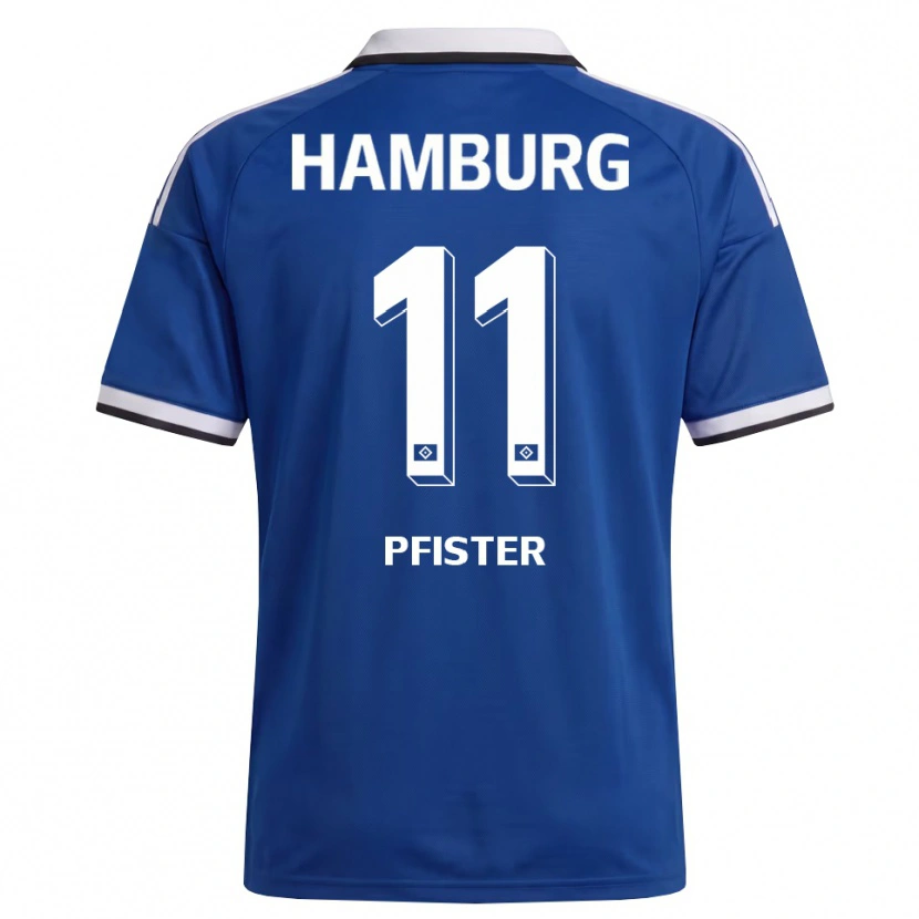 Danxen Mænd Edward Pfister #11 Hvid Blå Udebane Spillertrøjer 2026/27 Trøje T-Shirt