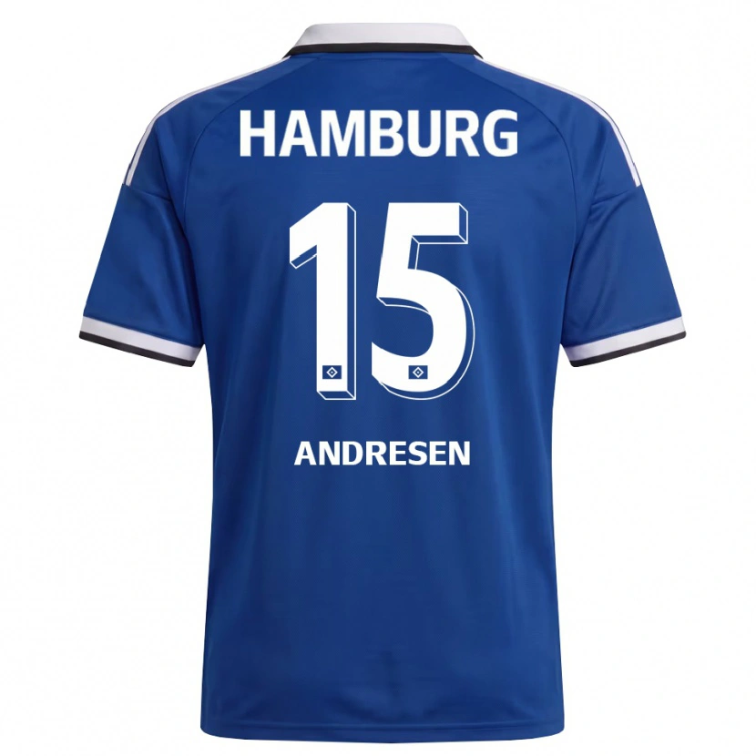 Danxen Mænd Bent Andresen #15 Hvid Blå Udebane Spillertrøjer 2026/27 Trøje T-Shirt