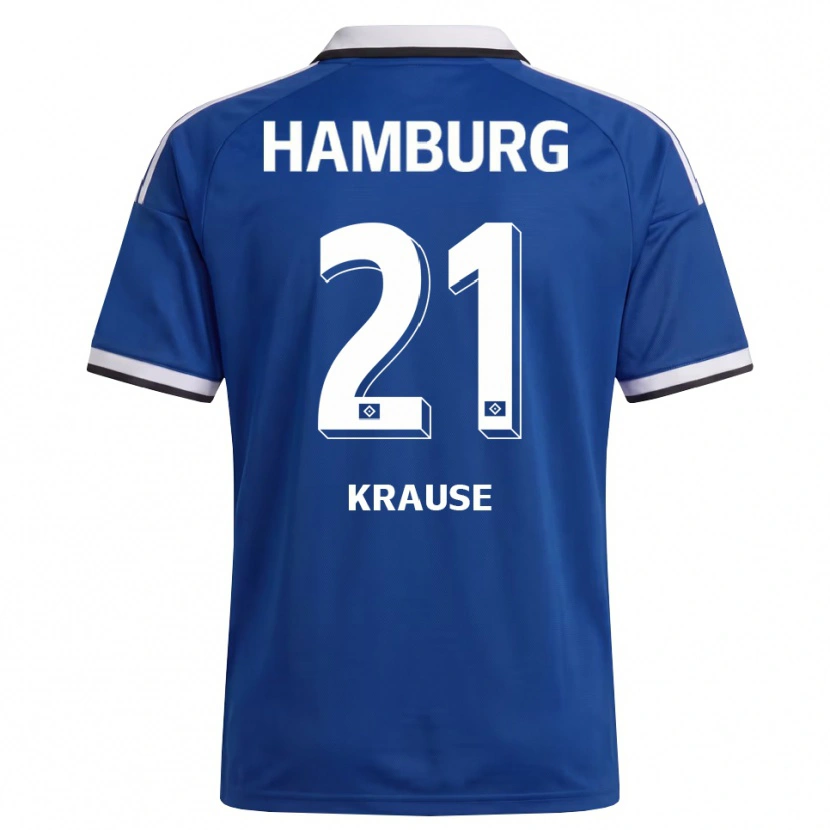 Danxen Mænd Fiete Krause #21 Hvid Blå Udebane Spillertrøjer 2026/27 Trøje T-Shirt