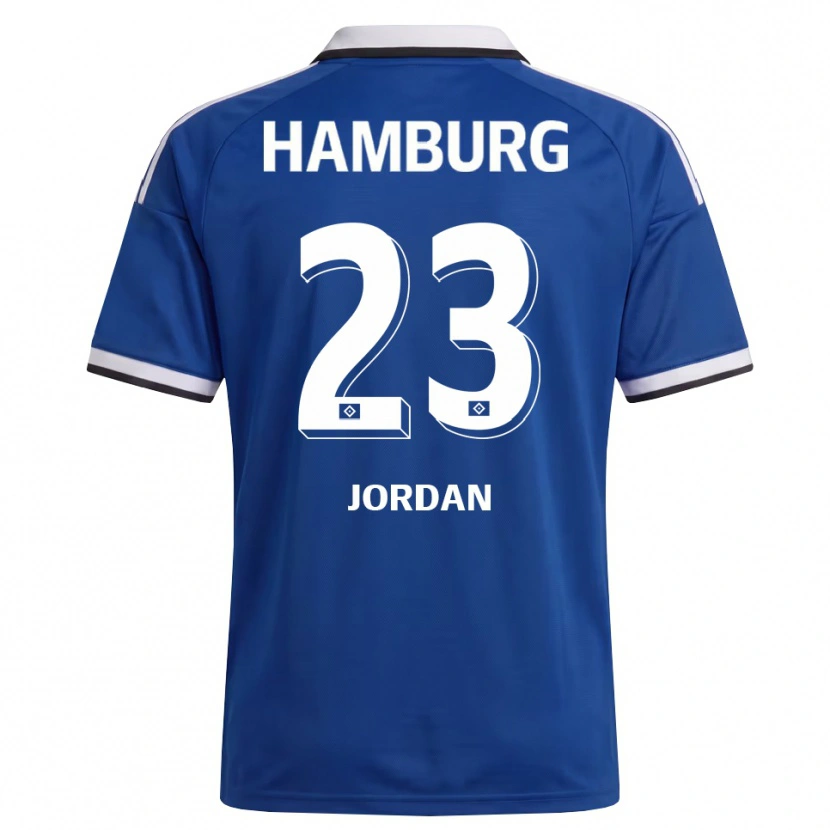 Danxen Mænd Dominik Jordan #23 Hvid Blå Udebane Spillertrøjer 2026/27 Trøje T-Shirt