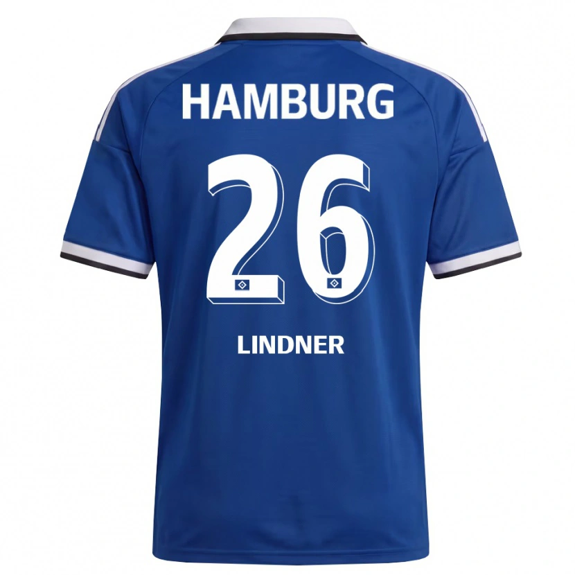 Danxen Mænd Mick Lindner #26 Hvid Blå Udebane Spillertrøjer 2026/27 Trøje T-Shirt