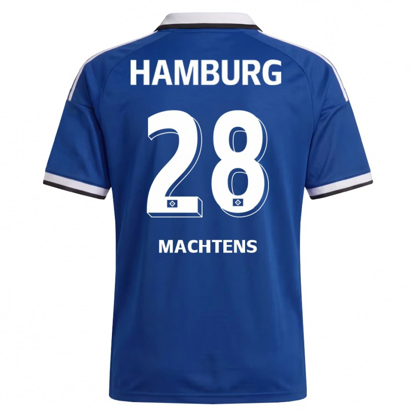 Danxen Mænd Pauline Machtens #28 Hvid Blå Udebane Spillertrøjer 2026/27 Trøje T-Shirt