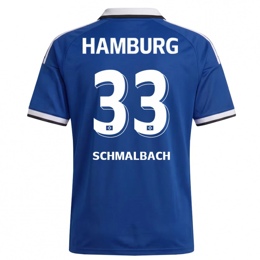 Danxen Mænd Sebastian Schmalbach #33 Hvid Blå Udebane Spillertrøjer 2026/27 Trøje T-Shirt