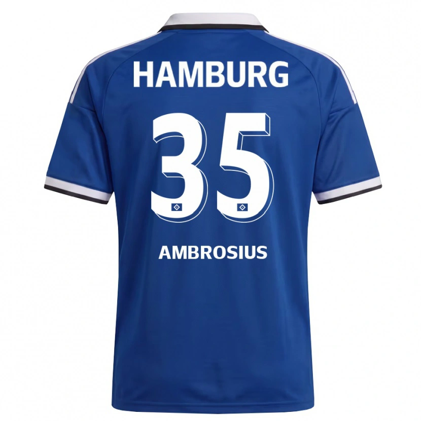 Danxen Mænd Stephan Ambrosius #35 Hvid Blå Udebane Spillertrøjer 2026/27 Trøje T-Shirt