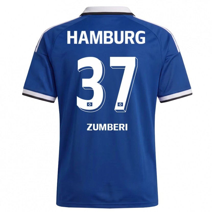 Danxen Mænd Valon Zumberi #37 Hvid Blå Udebane Spillertrøjer 2026/27 Trøje T-Shirt