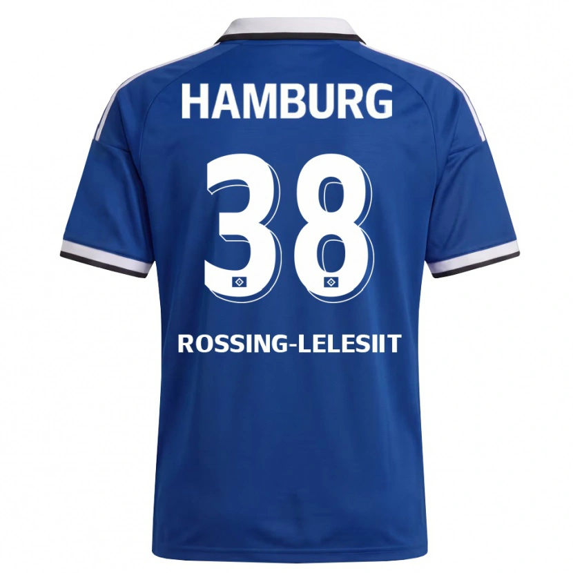 Danxen Mænd Alexander Røssing-Lelesiit #38 Hvid Blå Udebane Spillertrøjer 2026/27 Trøje T-Shirt