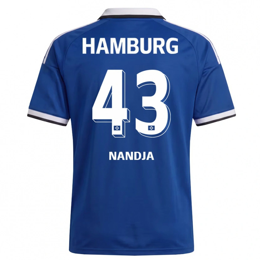 Danxen Mænd Shafiq Nandja #43 Hvid Blå Udebane Spillertrøjer 2026/27 Trøje T-Shirt