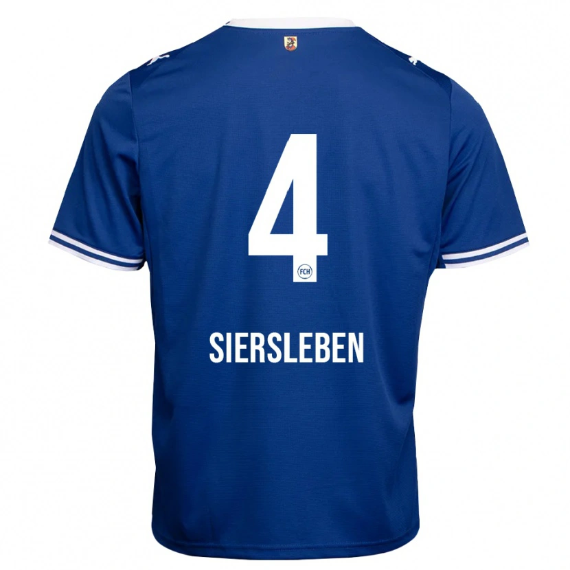 Danxen Mænd Tim Siersleben #4 Kongelig Blå Hvid Udebane Spillertrøjer 2026/27 Trøje T-Shirt