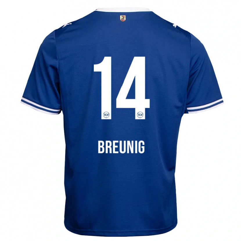 Danxen Mænd Maximilian Breunig #14 Kongelig Blå Hvid Udebane Spillertrøjer 2026/27 Trøje T-Shirt
