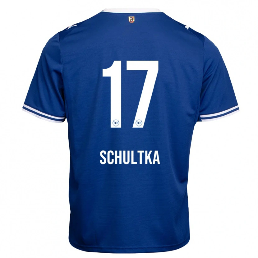 Danxen Mænd Silas Schultka #17 Kongelig Blå Hvid Udebane Spillertrøjer 2026/27 Trøje T-Shirt