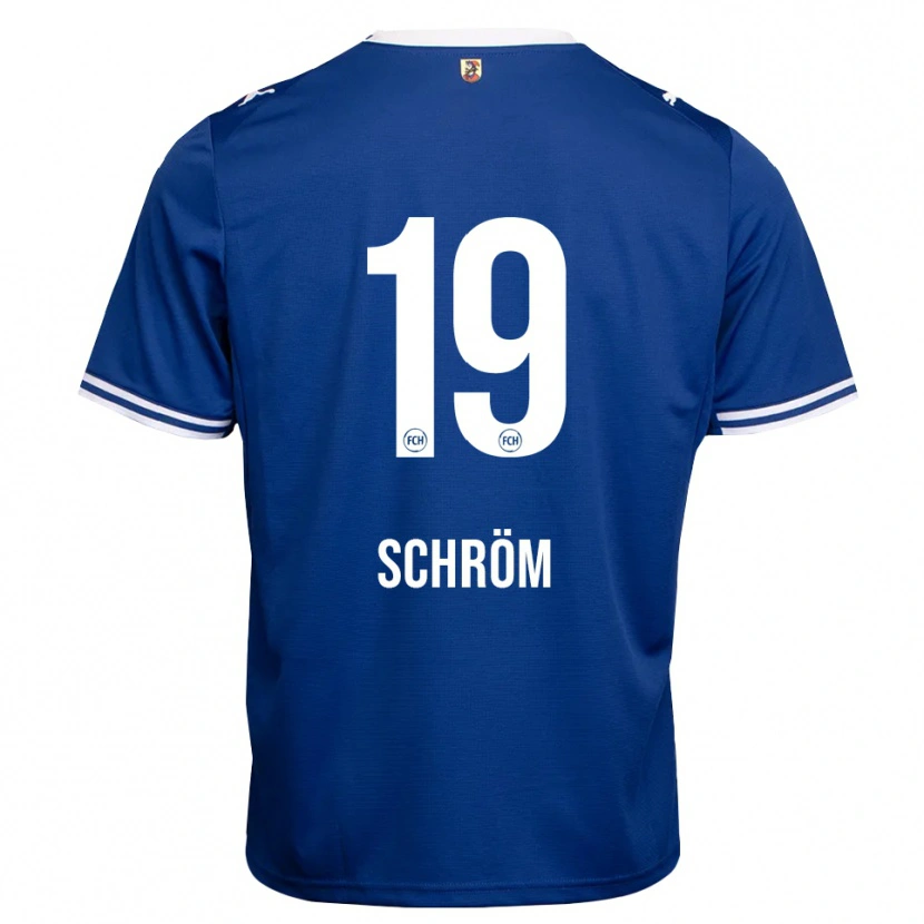 Danxen Mænd Aline Schröm #19 Kongelig Blå Hvid Udebane Spillertrøjer 2026/27 Trøje T-Shirt